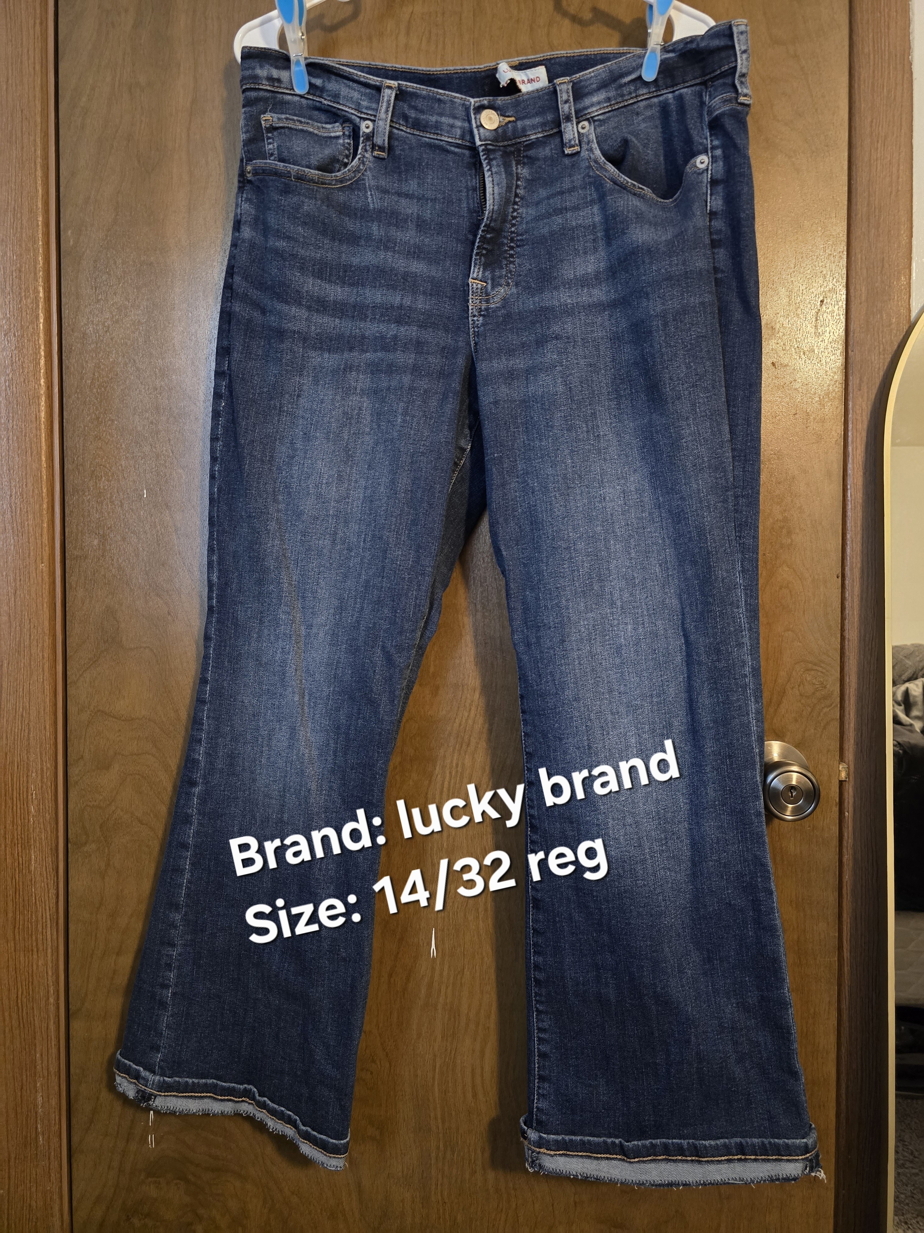Lucky Brand Wide Leg Jeans In Dark Indigo Blue
